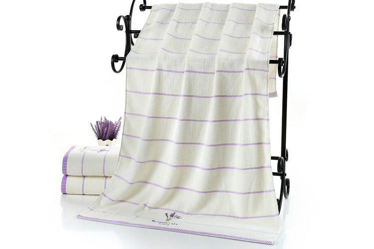 KTX-720275 Pure Cotton Lavender Scented Bath Towel - 140 x 70 cm