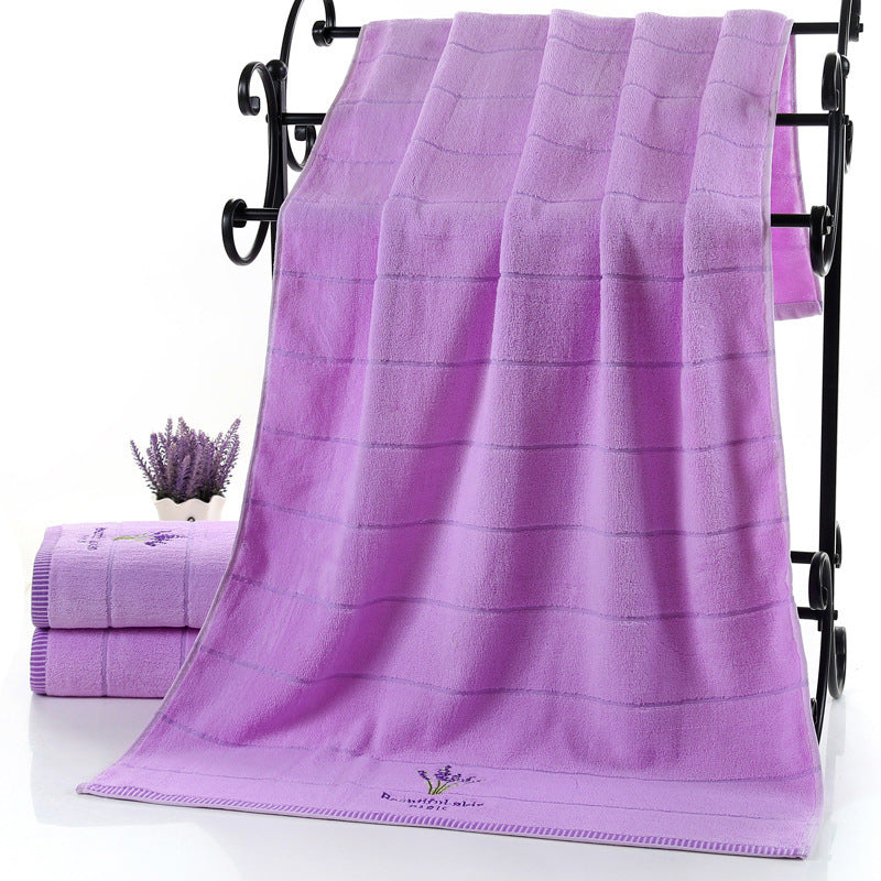 KTX-720275 Pure Cotton Lavender Scented Bath Towel - 140 x 70 cm