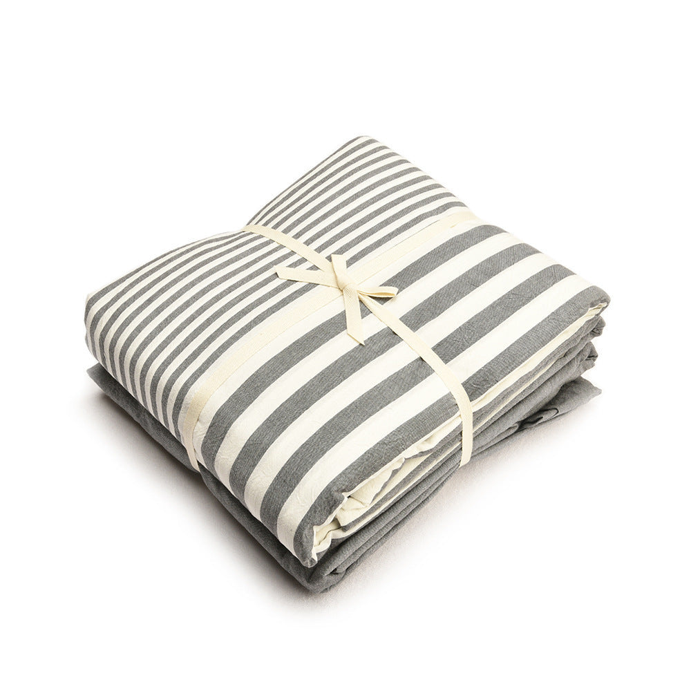 KTX-720467 Bedding Set in Pure Cotton - City Bar Series, 4-Piece Collection, Multiple Sizes Available