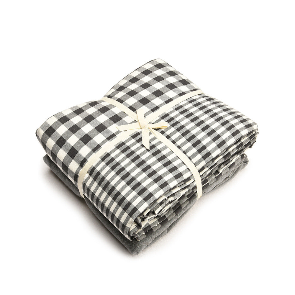 KTX-720467 Bedding Set in Pure Cotton - City Bar Series, 4-Piece Collection, Multiple Sizes Available