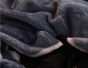 KTX-722003 Cozy Winter Thick Coral Fleece 4-Piece Duvet Cover Set with Floral Design