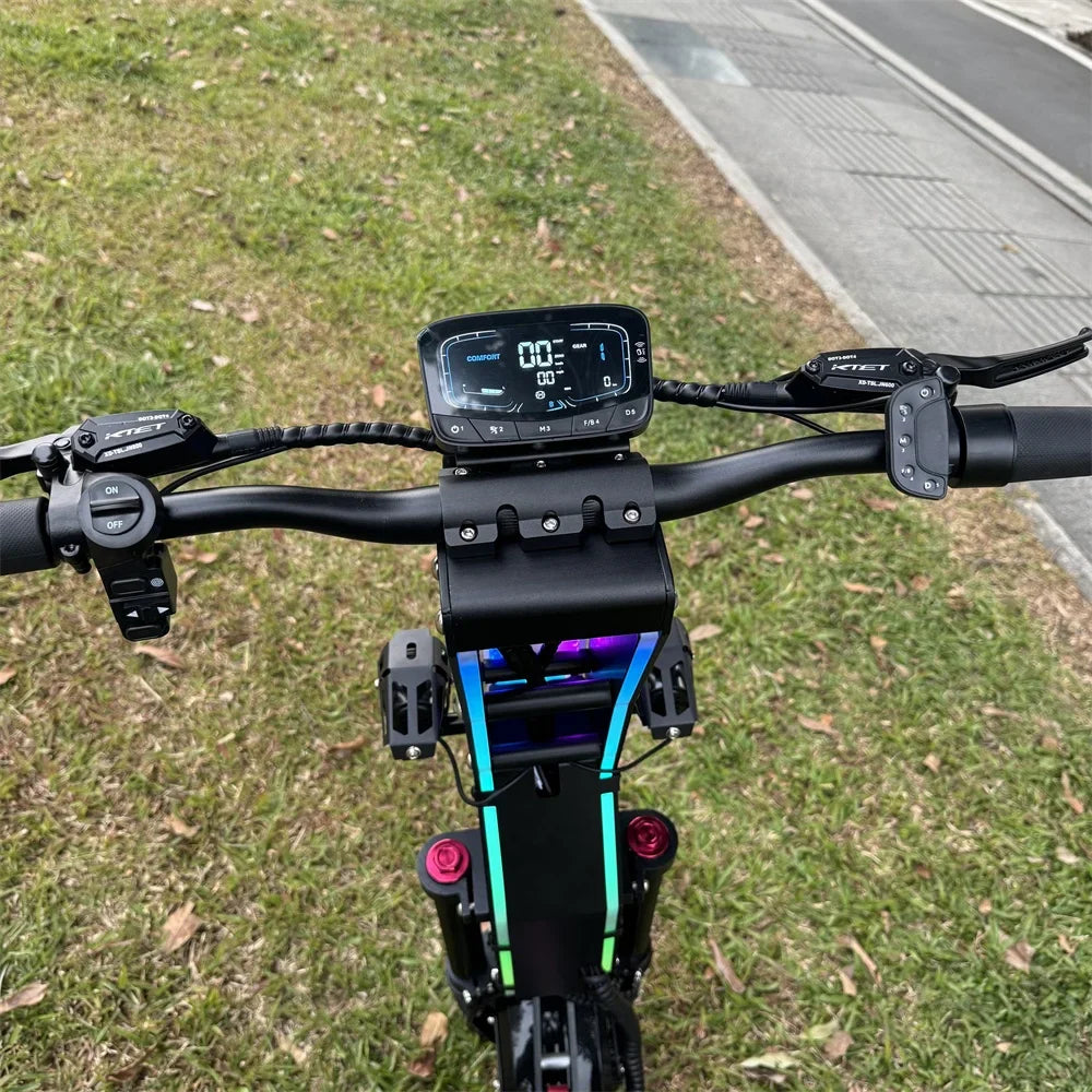 KTX-722195 Folding Electric Scooter with Dual Motors, 72V 10000W Power, 40Ah Battery, 13-Inch Tires, Long Range 100-120km, Waterproof, Full Suspension