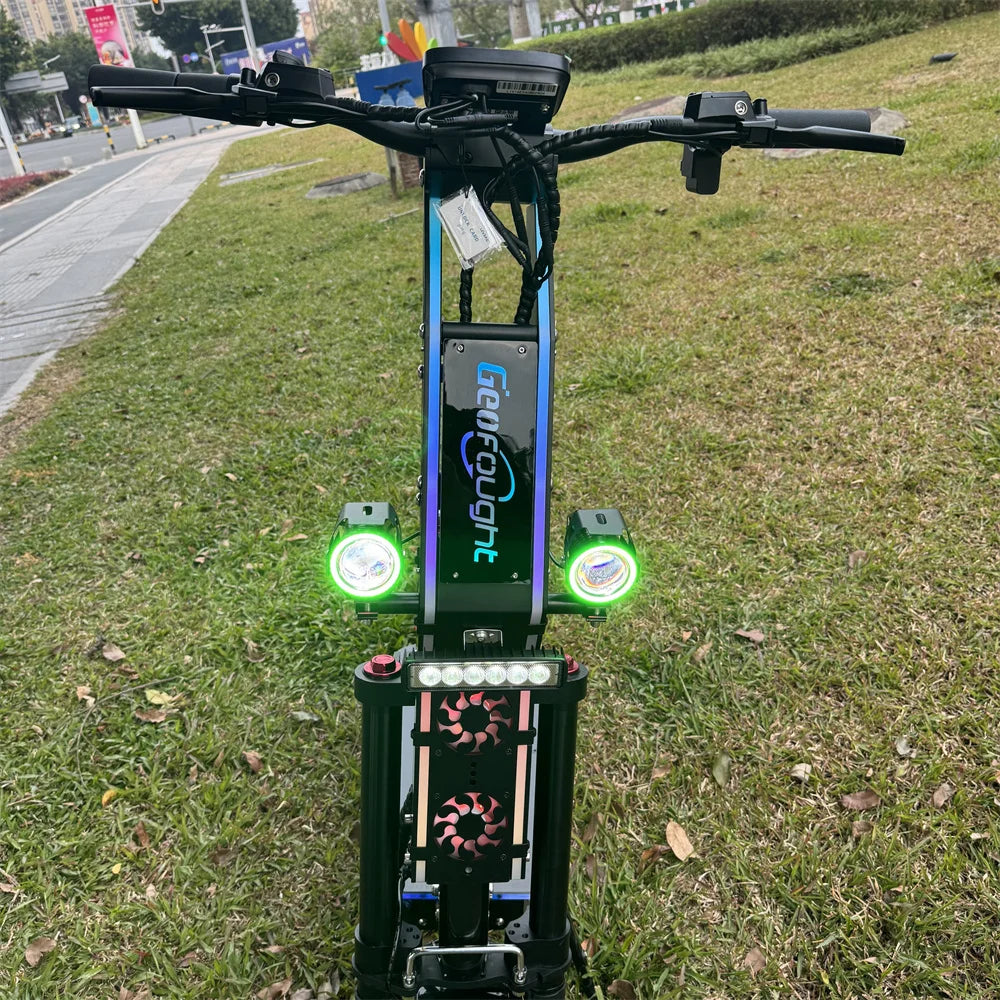 KTX-722195 Folding Electric Scooter with Dual Motors, 72V 10000W Power, 40Ah Battery, 13-Inch Tires, Long Range 100-120km, Waterproof, Full Suspension