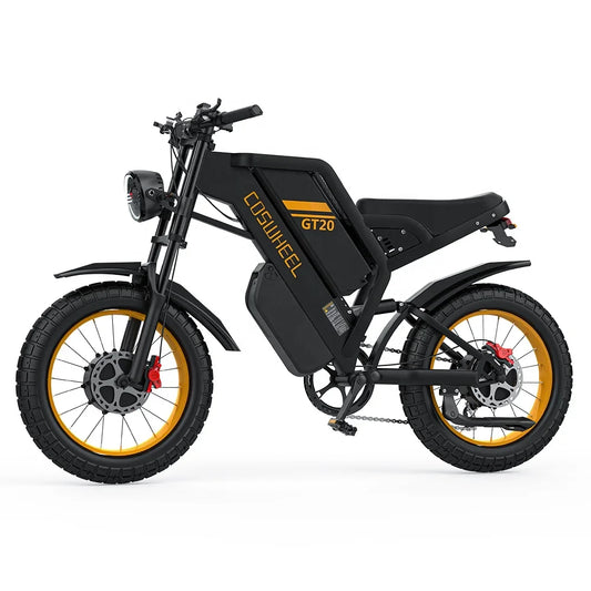 KTX-722387 Dual Motor Electric Mountain Bike with 3000W Power and 48V 40AH Battery, Cruiser Style for Heights 5'1" to 6'5"