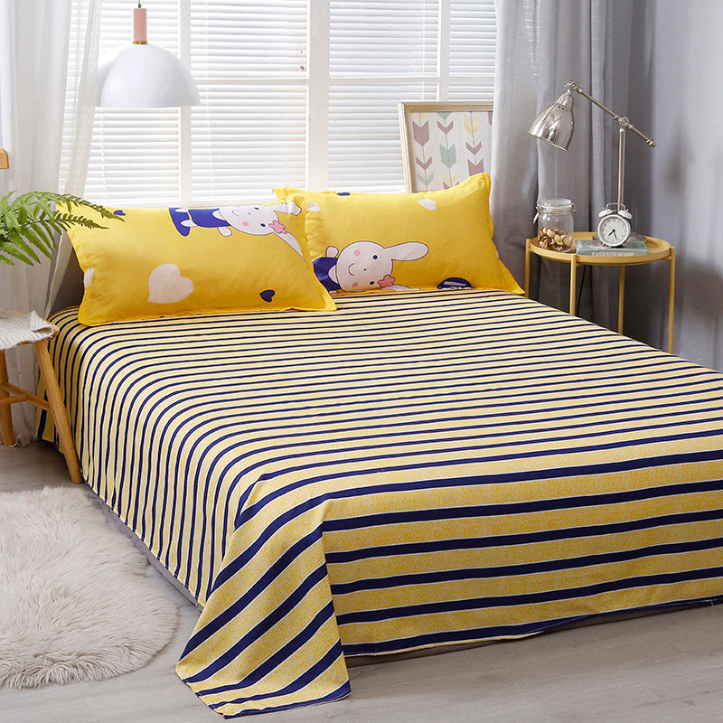 KTX-723155 Brushed Aloe Cotton Four-Piece Duvet Cover Set for 2.0m Beds - Floral Pattern