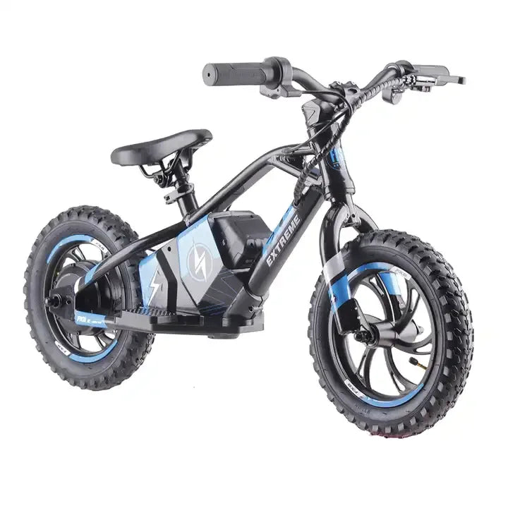 KTX-723411 12 Inch Electric Kids Balance Bike with 250W Brushless Motor and Disc Brakes, 2 Speed Options, 20KM Range