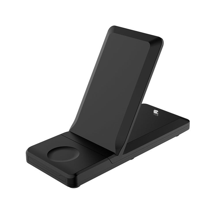 KTX-724051 Three-in-One Wireless Charging Stand - Fast Charge for Multiple Devices, Black/White/Gray/Green/Yellow