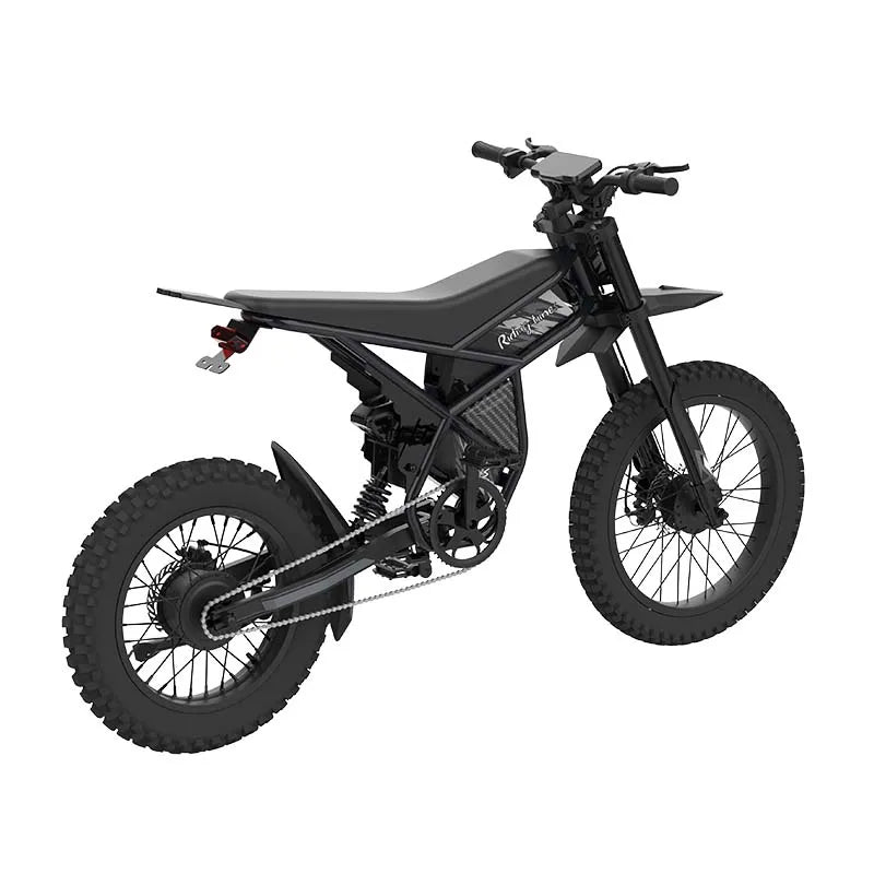 KTX-726227 2000W 48V Off-Road Electric Bike with 25-Inch Carbon Steel Frame and Dual Lithium Battery