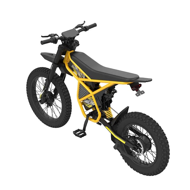 KTX-726227 2000W 48V Off-Road Electric Bike with 25-Inch Carbon Steel Frame and Dual Lithium Battery