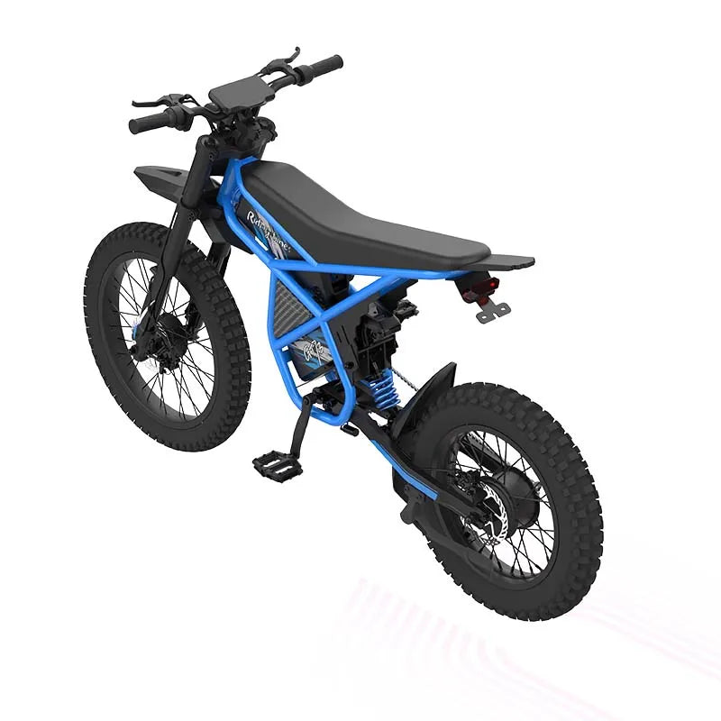 KTX-726227 2000W 48V Off-Road Electric Bike with 25-Inch Carbon Steel Frame and Dual Lithium Battery
