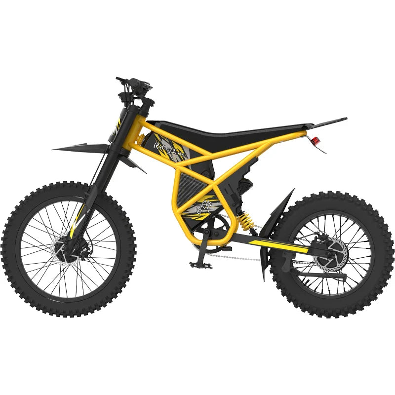 KTX-726227 2000W 48V Off-Road Electric Bike with 25-Inch Carbon Steel Frame and Dual Lithium Battery