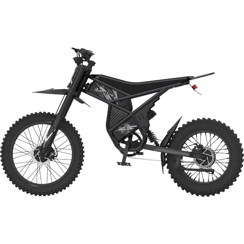 KTX-726227 2000W 48V Off-Road Electric Bike with 25-Inch Carbon Steel Frame and Dual Lithium Battery