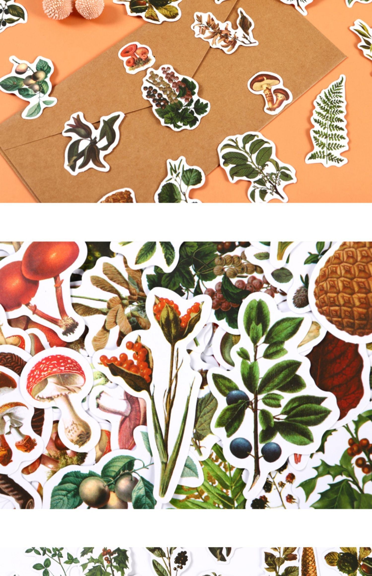 KTX-726227 Self-Adhesive Forest Mushroom Stickers for Celebrations and Crafting