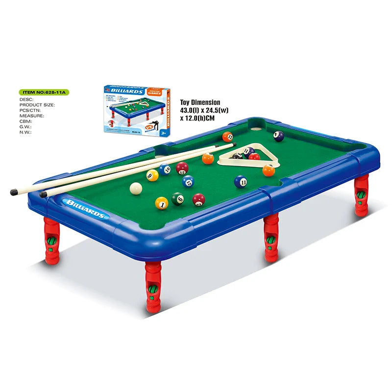 KTX-726547 Mini Indoor Pool Table Game with Cue Sticks and Balls for Kids and Adults