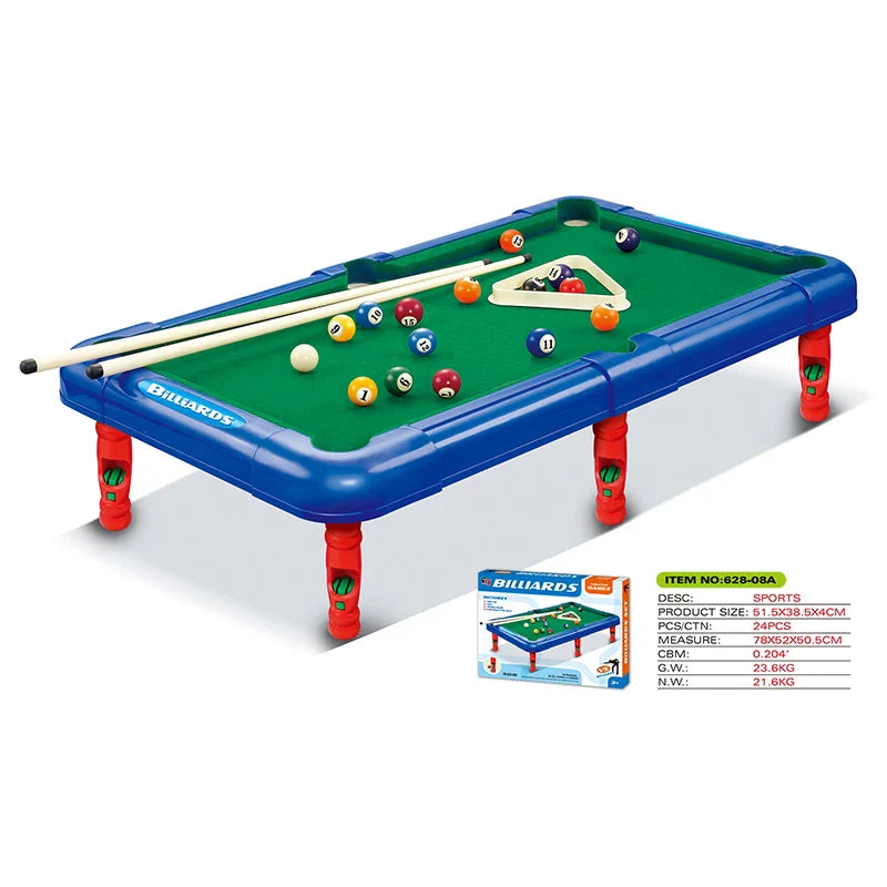 KTX-726547 Mini Indoor Pool Table Game with Cue Sticks and Balls for Kids and Adults