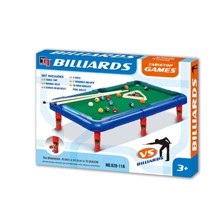 KTX-726547 Mini Indoor Pool Table Game with Cue Sticks and Balls for Kids and Adults