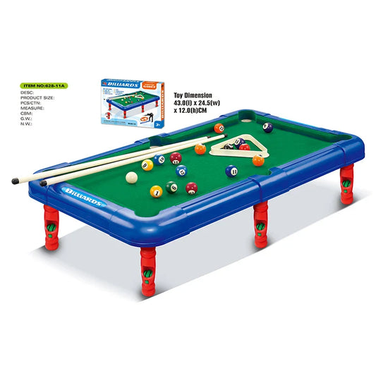 KTX-726547 Mini Indoor Pool Table Game with Cue Sticks and Balls for Kids and Adults