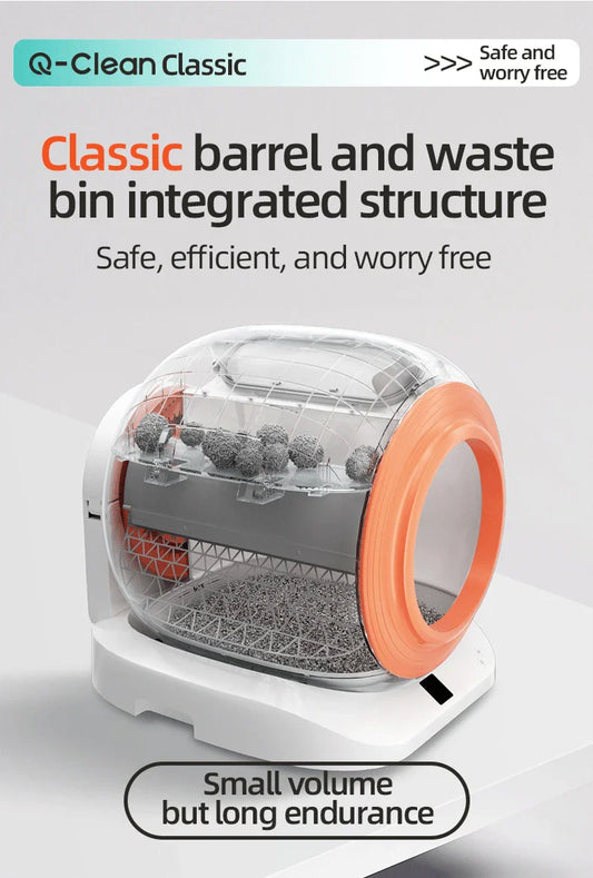 KTX-726739 Smart Automatic Cat Litter Box with App Control and Self-Cleaning Feature, 9L Capacity, Safety Design