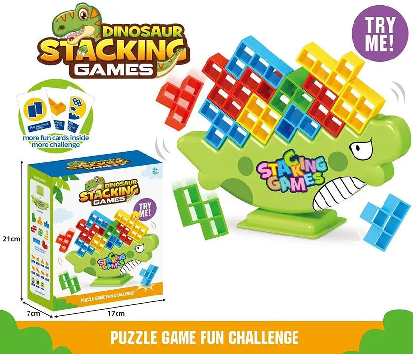 KTX-727123 Kids Educational Stacking Balance Blocks Game - 48 Piece Plastic Puzzle Toy