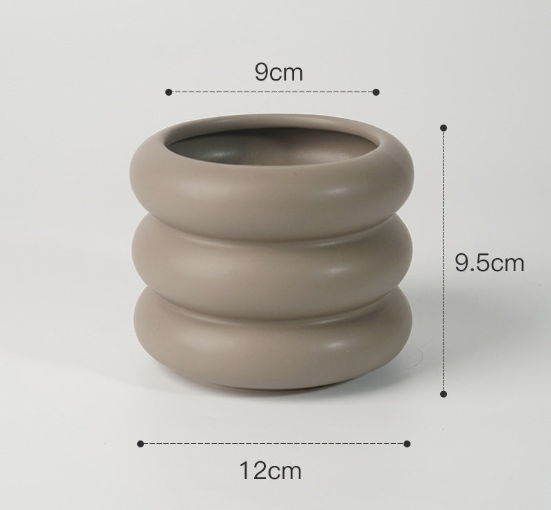 KTX-727379 Ceramic Flower Vase - Modern Nordic Design, Durable & Corrosion-Resistant, Ideal for Home and Office Decoration