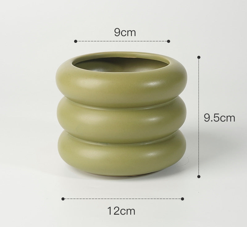 KTX-727379 Ceramic Flower Vase - Modern Nordic Design, Durable & Corrosion-Resistant, Ideal for Home and Office Decoration