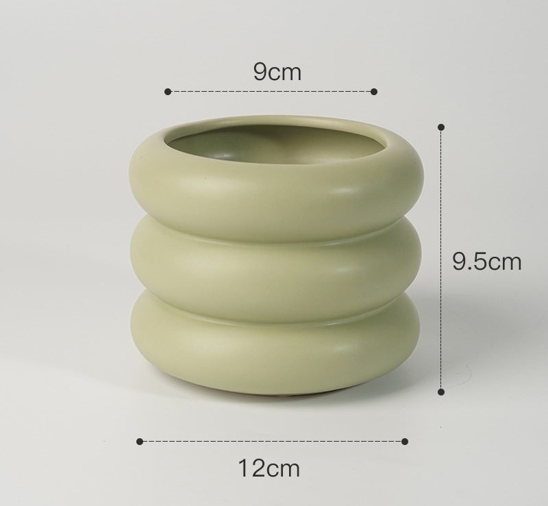 KTX-727379 Ceramic Flower Vase - Modern Nordic Design, Durable & Corrosion-Resistant, Ideal for Home and Office Decoration