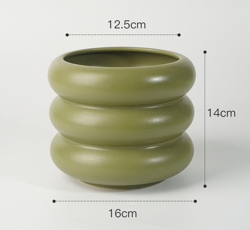 KTX-727379 Ceramic Flower Vase - Modern Nordic Design, Durable & Corrosion-Resistant, Ideal for Home and Office Decoration