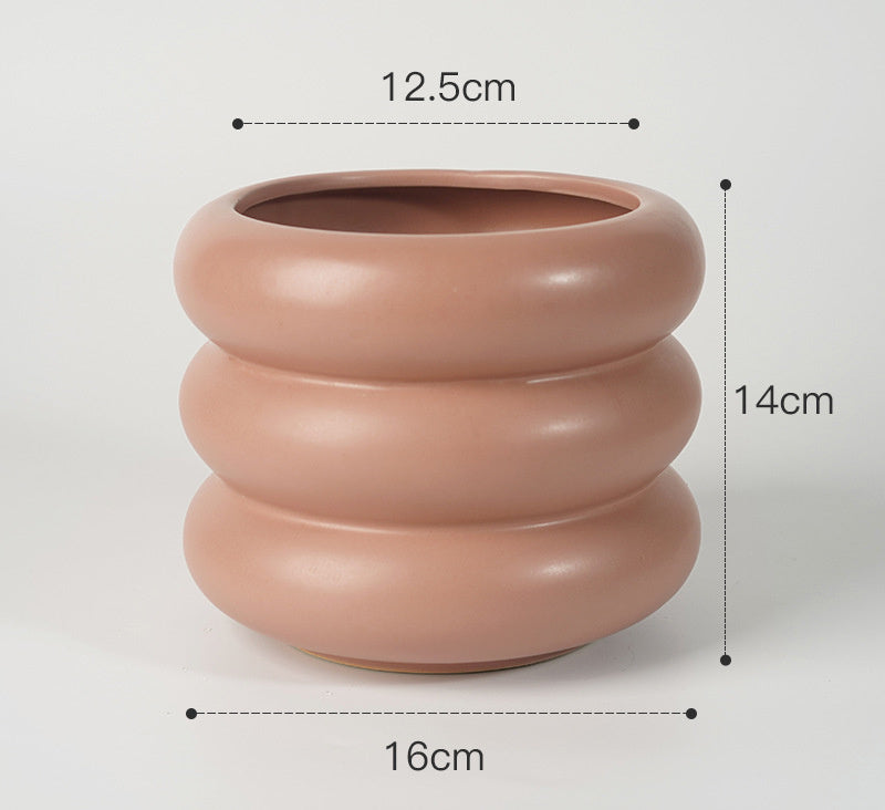 KTX-727379 Ceramic Flower Vase - Modern Nordic Design, Durable & Corrosion-Resistant, Ideal for Home and Office Decoration