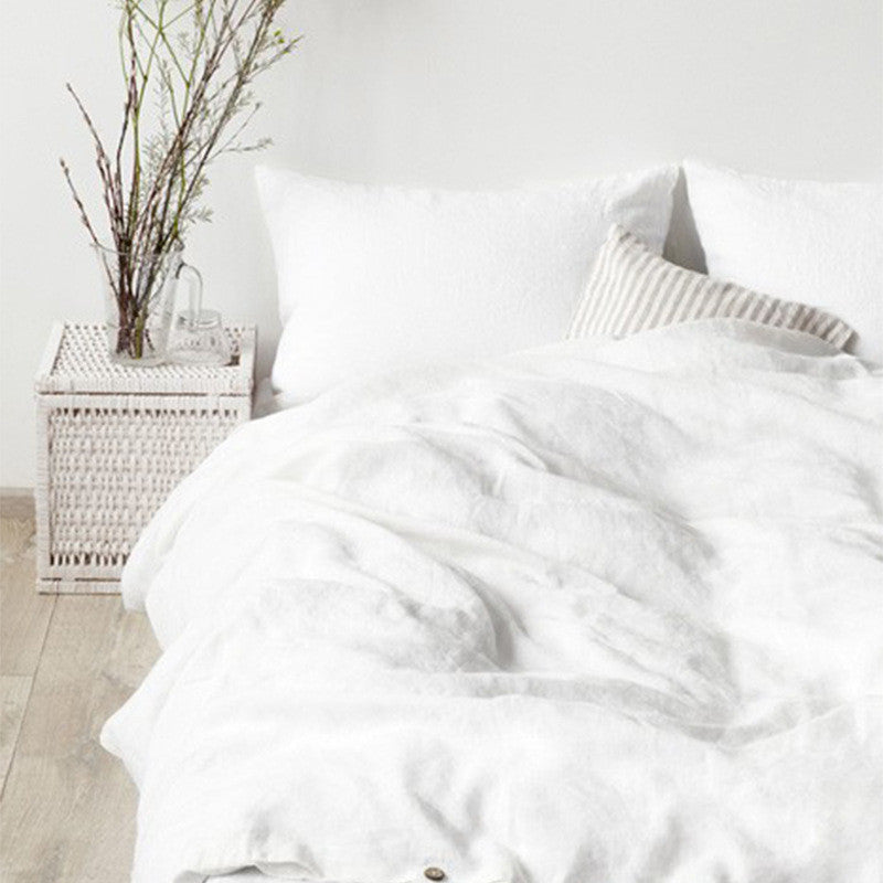 KTX-727763 Linen Four-Piece Bed Sheet Set for 1.5m, 1.8m, and 2.0m Beds