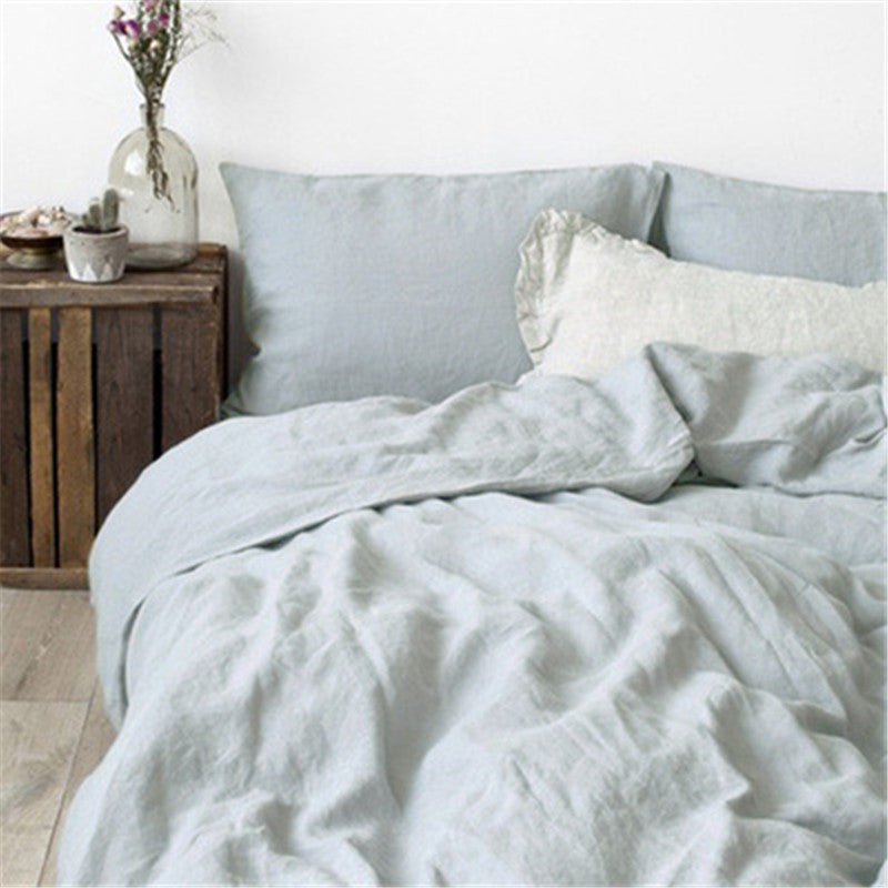 KTX-727763 Linen Four-Piece Bed Sheet Set for 1.5m, 1.8m, and 2.0m Beds