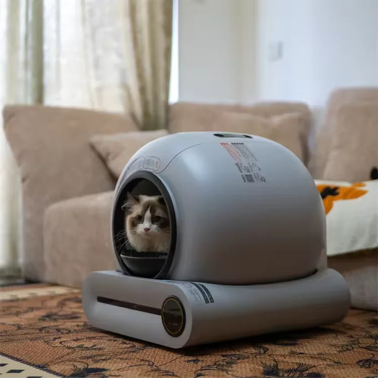 KTX-727891 Smart Self-Cleaning Cat Litter Box with Wi-Fi Connectivity and Eco-Friendly Design