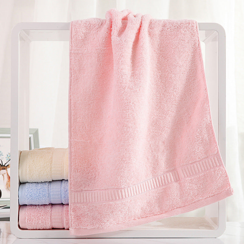 KTX-728019 Pure Cotton Towel in Blue, Pink, and Light Yellow - Soft and Absorbent