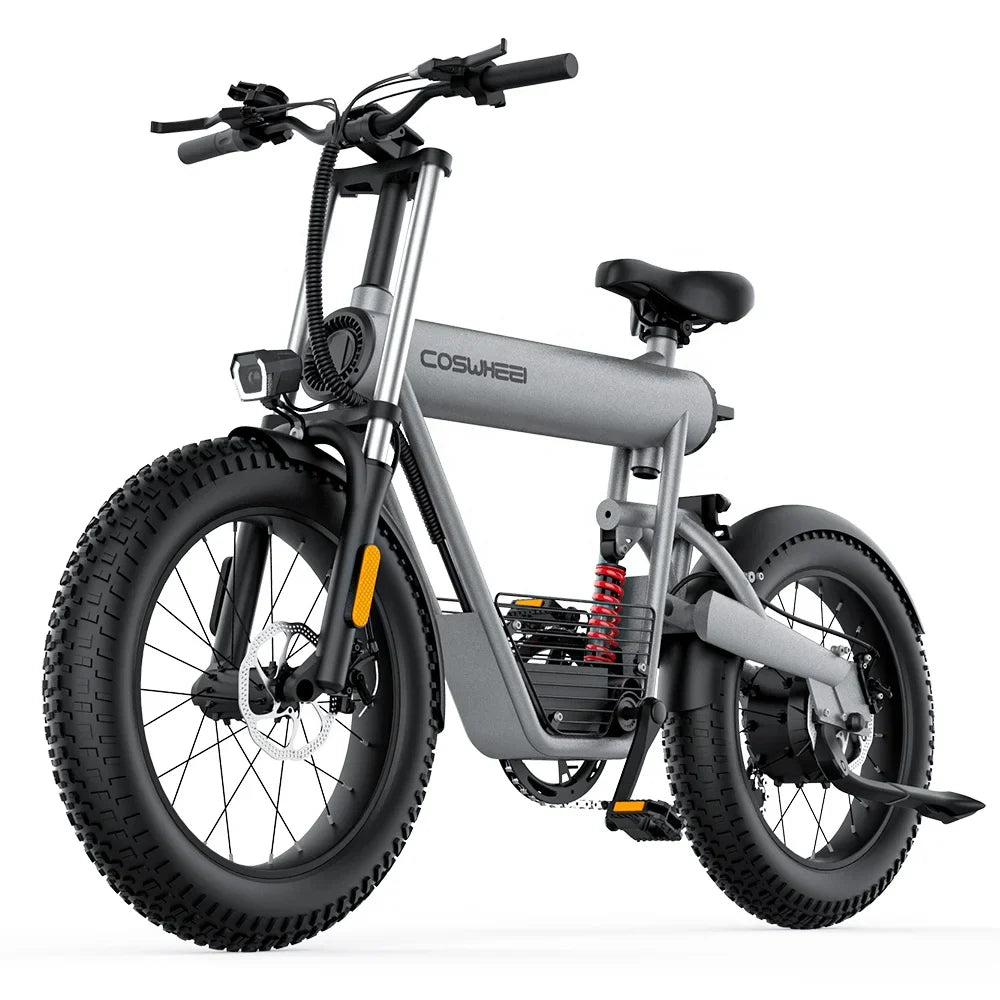 KTX-728147 Electric Fat Tire Bike with 500W/1000W/1500W Motor, 45km/h Speed, 7-Speed Gears, Aluminum Frame, and Integrated Battery
