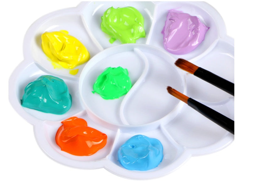 KTX-728531 24 Color Acrylic Paint Set with Palette and Brushes for Oil Painting - 12ml Tubes