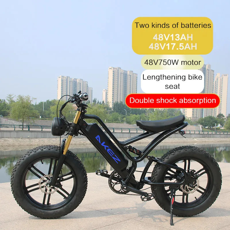 KTX-729299 20 Inch Electric Off-road Fat Tire E-Bike, 48V 17.5AH Aluminum Frame, 30-50 km/h Max Speed