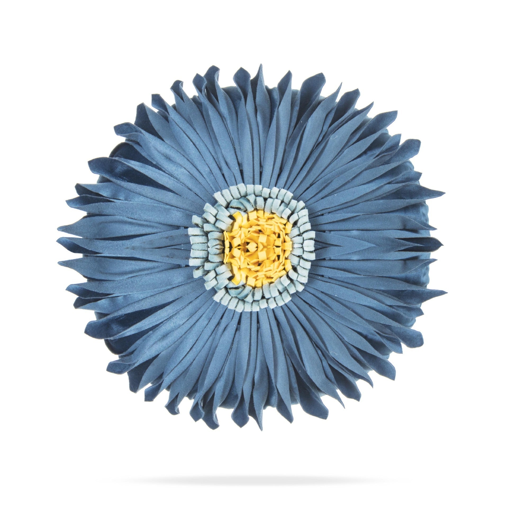 KTX-729427 Light Luxury Round Chrysanthemum Pillow Cover in Multiple Colors, Dutch Velvet with PP Cotton Filling, 45cm Diameter