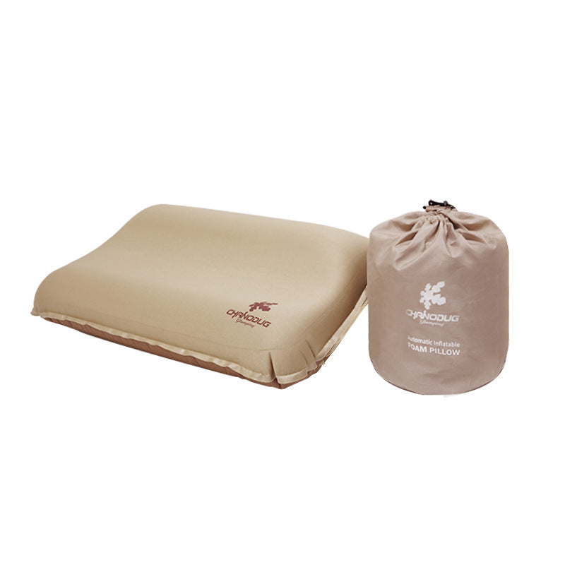 KTX-730707 Portable Automatic Inflatable Pillow for Camping - Easy Storage, 30D Fabric and High Elastic Sponge