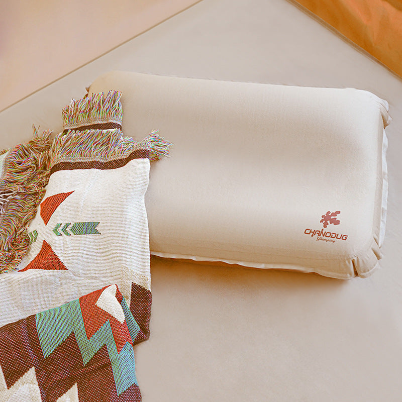 KTX-730707 Portable Automatic Inflatable Pillow for Camping - Easy Storage, 30D Fabric and High Elastic Sponge