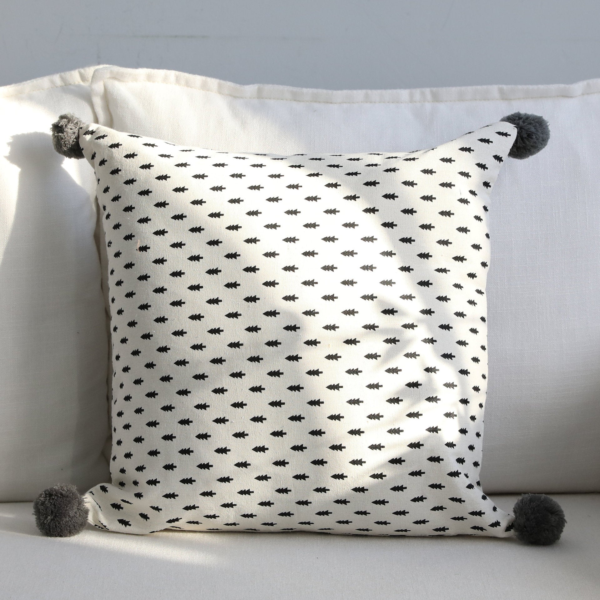 KTX-731219 Geometric Cotton Linen Waist Pillow Cover – Modern Design for Comfort and Style