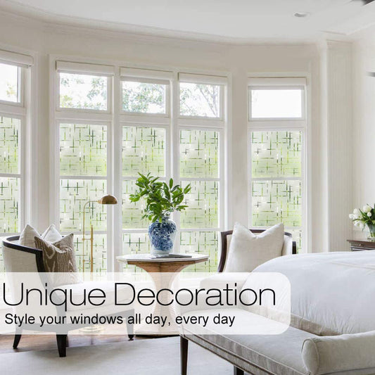 KTX-731603 Frosted Glue-Free Window Film for Privacy – Decorative PVC Glass Film in Various Sizes