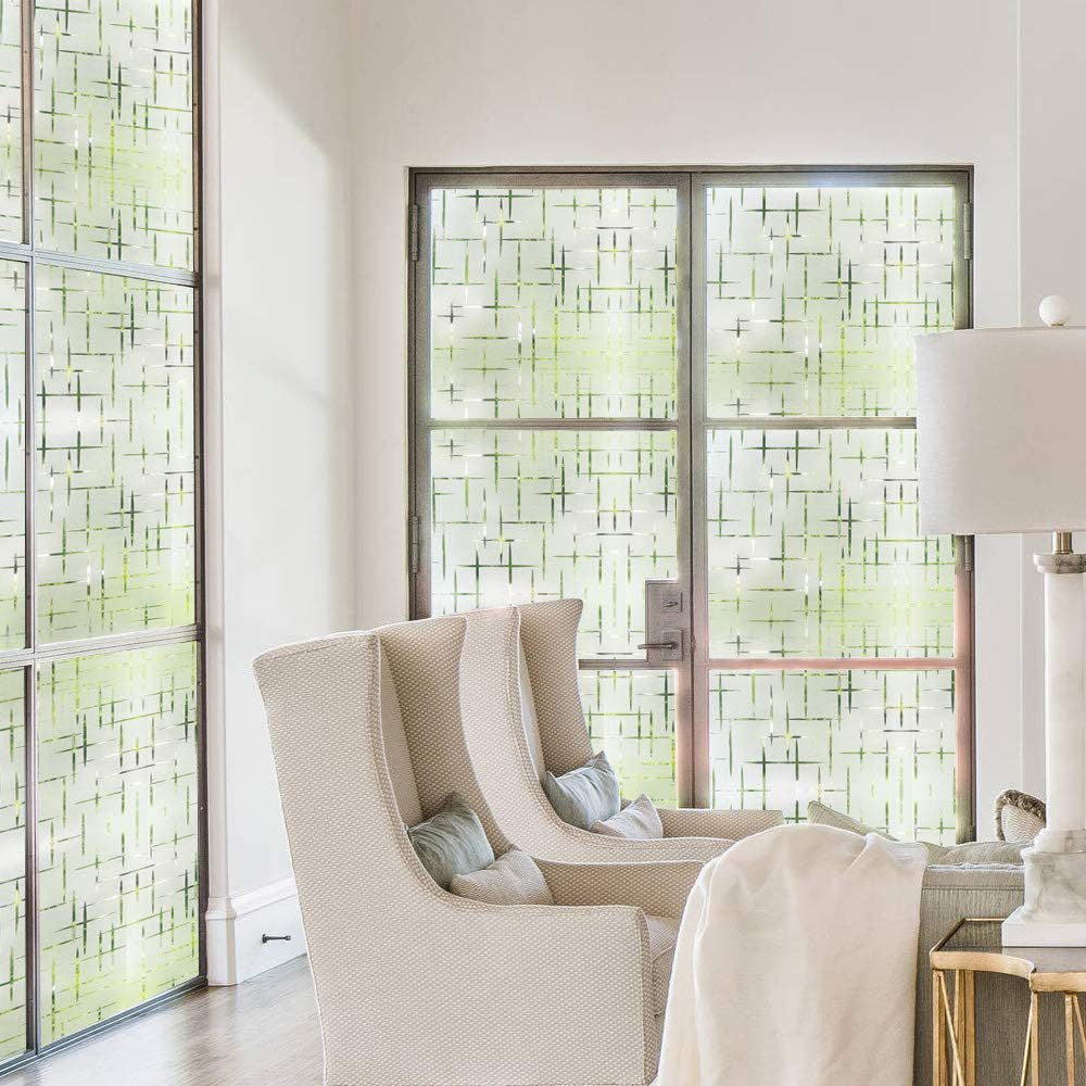 KTX-731603 Frosted Glue-Free Window Film for Privacy – Decorative PVC Glass Film in Various Sizes