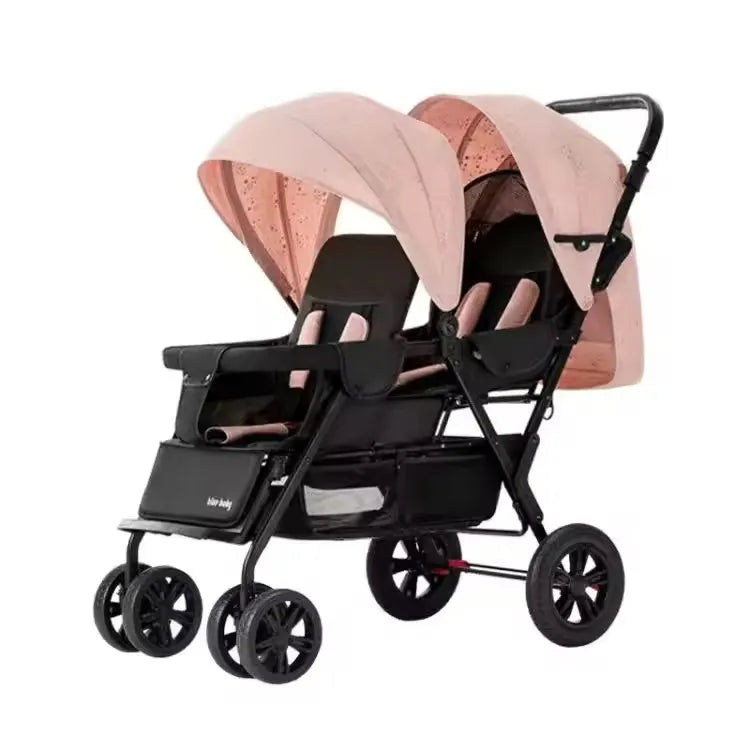 KTX-732243 3 in 1 Foldable Twin Baby Stroller for Infants 0-3 Years - European Design