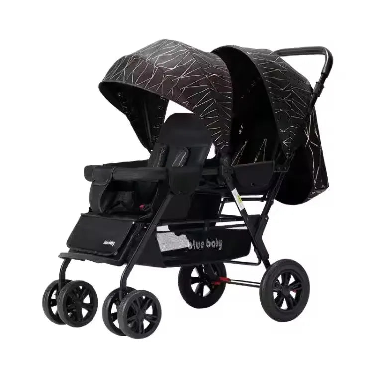 KTX-732243 3 in 1 Foldable Twin Baby Stroller for Infants 0-3 Years - European Design