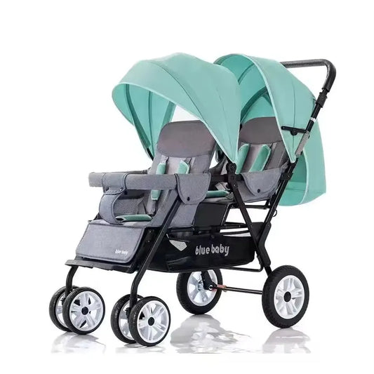 KTX-732243 3 in 1 Foldable Twin Baby Stroller for Infants 0-3 Years - European Design