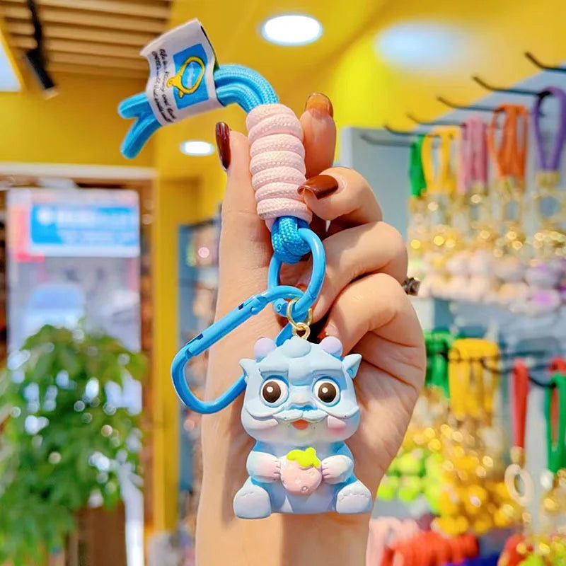 KTX-732883 2024 Year of the Dragon Cartoon Keychain - PVC Soft Rubber Lanyard Accessory for Bags and Car Keys