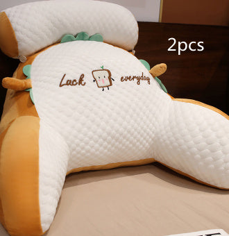 KTX-732883 Ergonomic Large Triangle Reading Pillow with Detachable Soft Lumbar Support for Bedside and Office Use