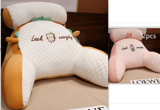 KTX-732883 Ergonomic Large Triangle Reading Pillow with Detachable Soft Lumbar Support for Bedside and Office Use