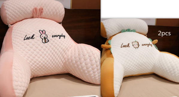 KTX-732883 Ergonomic Large Triangle Reading Pillow with Detachable Soft Lumbar Support for Bedside and Office Use