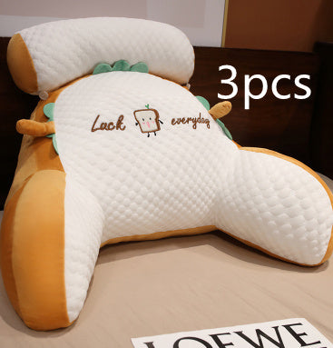 KTX-732883 Ergonomic Large Triangle Reading Pillow with Detachable Soft Lumbar Support for Bedside and Office Use