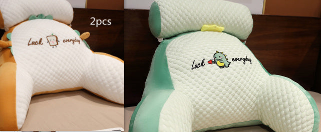 KTX-732883 Ergonomic Large Triangle Reading Pillow with Detachable Soft Lumbar Support for Bedside and Office Use